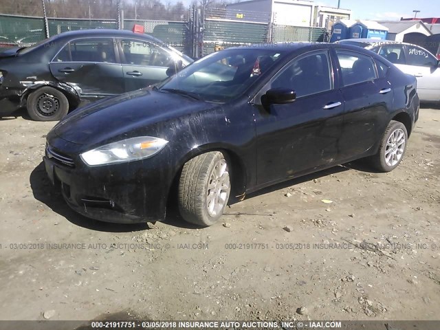 1C3CDFCH0DD319326 - 2013 DODGE DART LIMITED/R/T BLACK photo 2