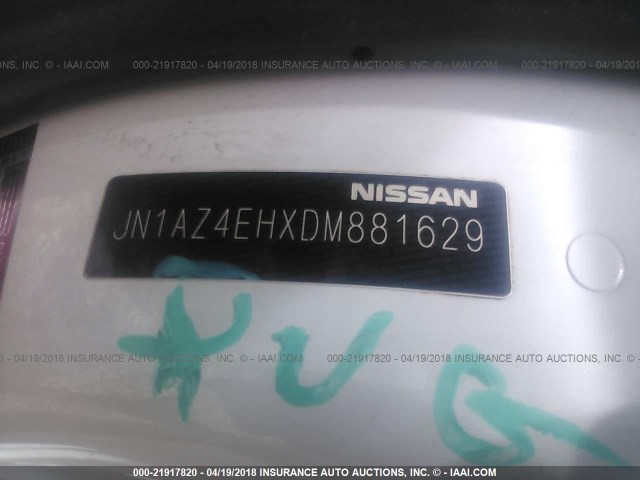 JN1AZ4EHXDM881629 - 2013 NISSAN 370Z TOURING/NISMO WHITE photo 9