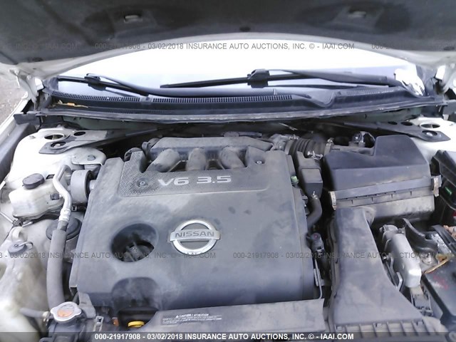 1N4BL24E78C153914 - 2008 NISSAN ALTIMA 3.5SE WHITE photo 10