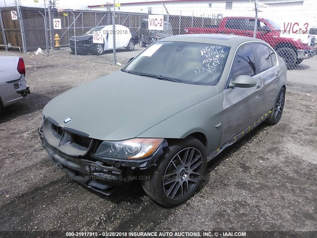 WBAVD53597A009151 - 2007 BMW 335 XI GREEN photo 2