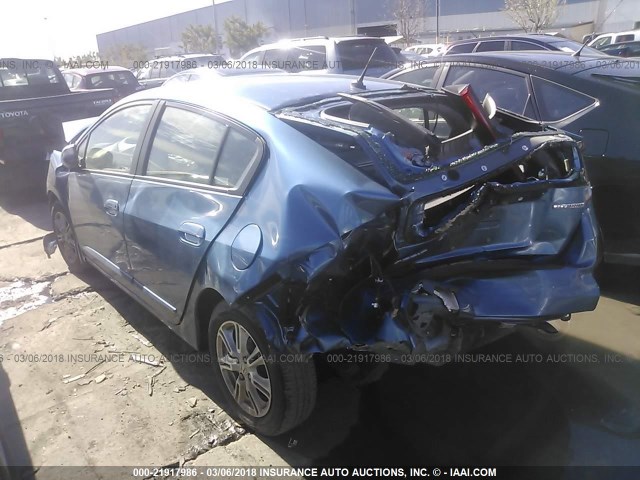 JHMZE2H78AS021351 - 2010 HONDA INSIGHT EX BLUE photo 3