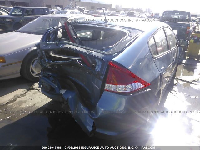 JHMZE2H78AS021351 - 2010 HONDA INSIGHT EX BLUE photo 4