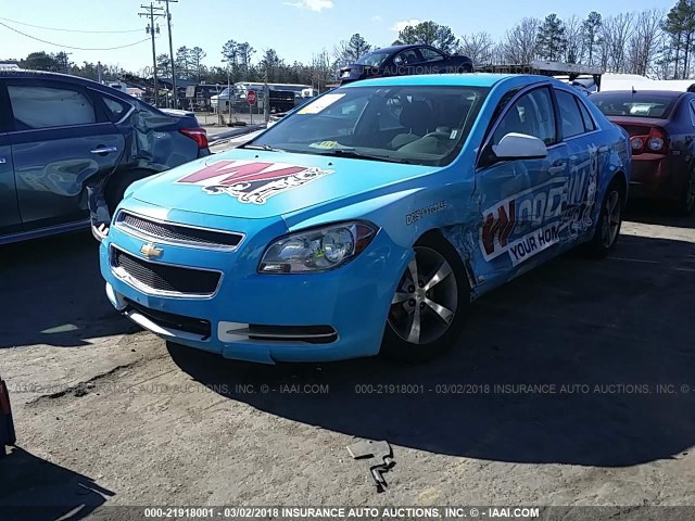 1G1ZC5EU8BF168128 - 2011 CHEVROLET MALIBU 1LT 浅蓝色 照片 2
