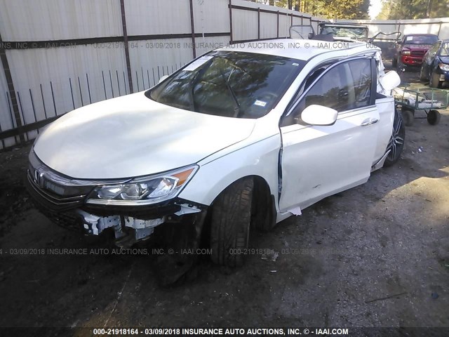 1HGCR2F54GA116504 - 2016 HONDA ACCORD SPORT WHITE photo 2