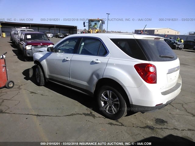 1GNALAEK1EZ101148 - 2014 CHEVROLET EQUINOX LS WHITE photo 3