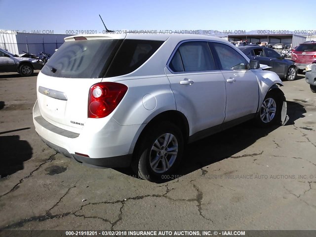 1GNALAEK1EZ101148 - 2014 CHEVROLET EQUINOX LS WHITE photo 4