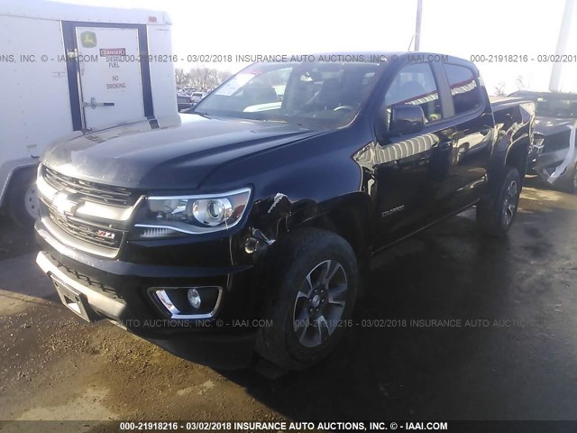 1GCGTDE39G1179496 - 2016 CHEVROLET COLORADO Z71 BLACK photo 2