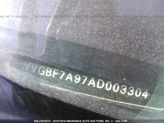 WVGBF7A97AD003304 - 2010 VOLKSWAGEN TOUAREG V6 GRAY photo 9