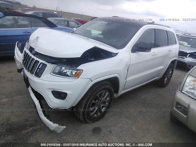 1C4RJFBG4FC725626 - 2015 JEEP GRAND CHEROKEE LIMITED WHITE photo 2