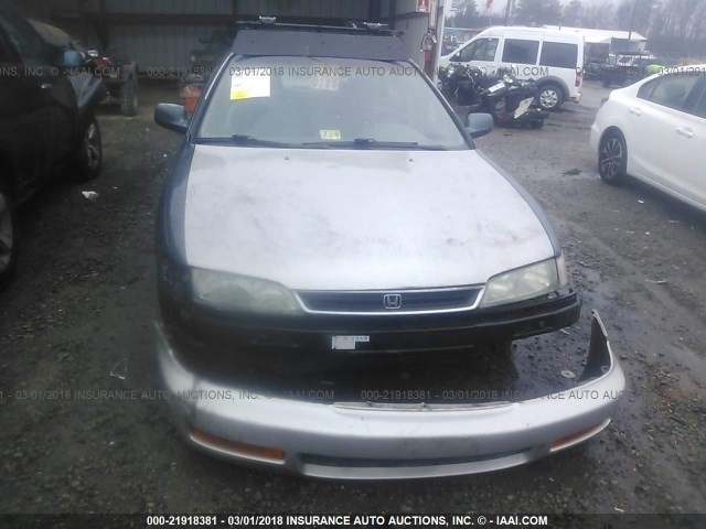 1HGCD5639VA053315 - 1997 HONDA ACCORD LX/EX BLUE photo 6