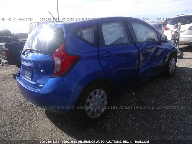 3N1CE2CP4GL360780 - 2016 NISSAN VERSA NOTE S/S PLUS/SV/SL/SR BLUE photo 4