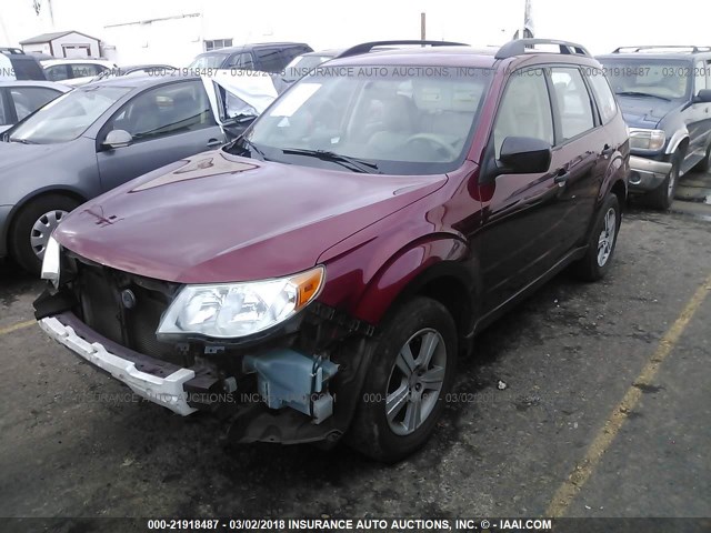 JF2SH6BC3AG805464 - 2010 SUBARU FORESTER XS RED photo 2