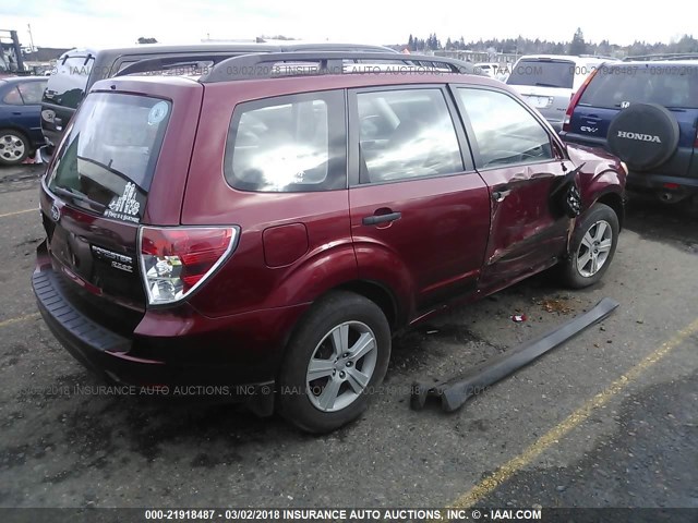 JF2SH6BC3AG805464 - 2010 SUBARU FORESTER XS Qırmızı foto 4