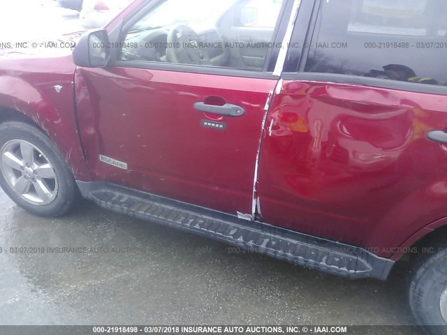 1FMCU93168KD07985 - 2008 FORD ESCAPE XLT RED photo 6