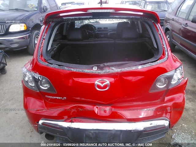 JM1BK34L991213755 - 2009 MAZDA SPEED 3 RED photo 6