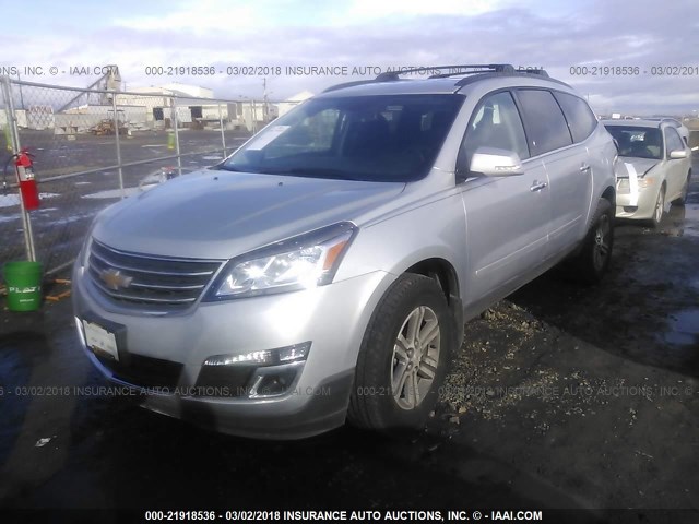 1GNKVGKD4HJ265875 - 2017 CHEVROLET TRAVERSE LT SILVER photo 2