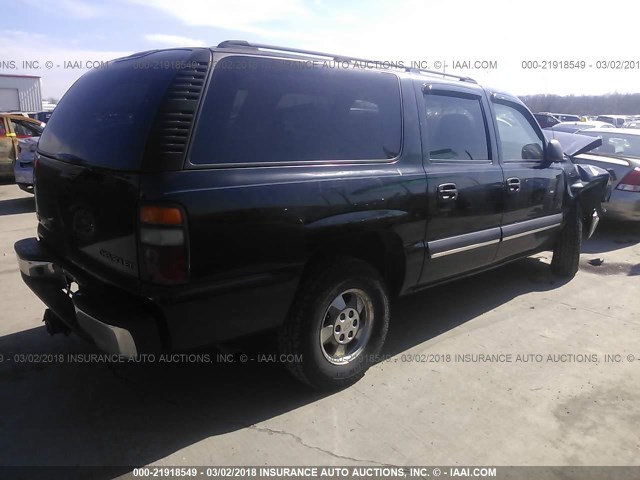 1GNFK16Z13J109427 - 2003 CHEVROLET SUBURBAN K1500 BLACK photo 4