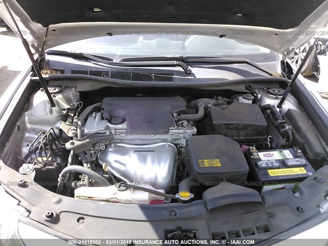 4T1BF1FKXDU215790 - 2013 TOYOTA CAMRY L/SE/LE/XLE 银色 照片 10