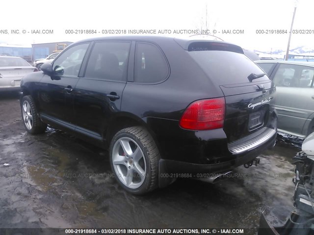 WP1AC29P76LA91586 - 2006 PORSCHE CAYENNE TURBO BLACK photo 3