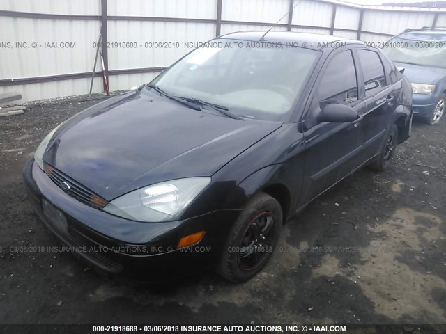 1FAFP33P84W173645 - 2004 FORD FOCUS LX BLACK photo 2