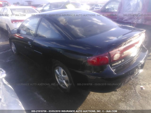 1G1JF12F737204776 - 2003 CHEVROLET CAVALIER LS BLACK photo 3