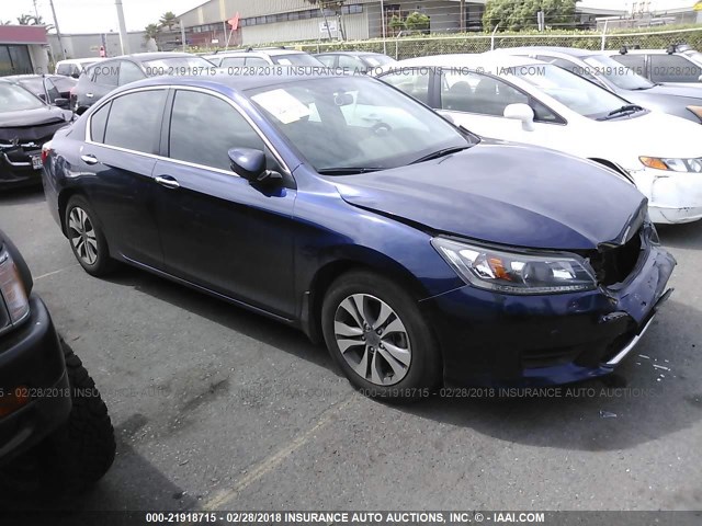 1HGCR2F32FA247265 - 2015 HONDA ACCORD LX BLUE photo 1