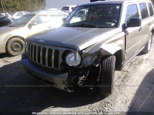 1J8FT28068D741851 - 2008 JEEP PATRIOT SPORT GOLD photo 6