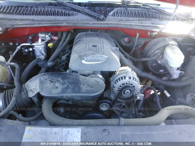 2GCEC19T951140589 - 2005 CHEVROLET SILVERADO C1500 წითელი ფოტო 10