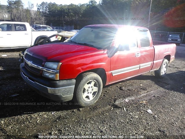 2GCEC19T951140589 - 2005 CHEVROLET SILVERADO C1500 RED photo 2