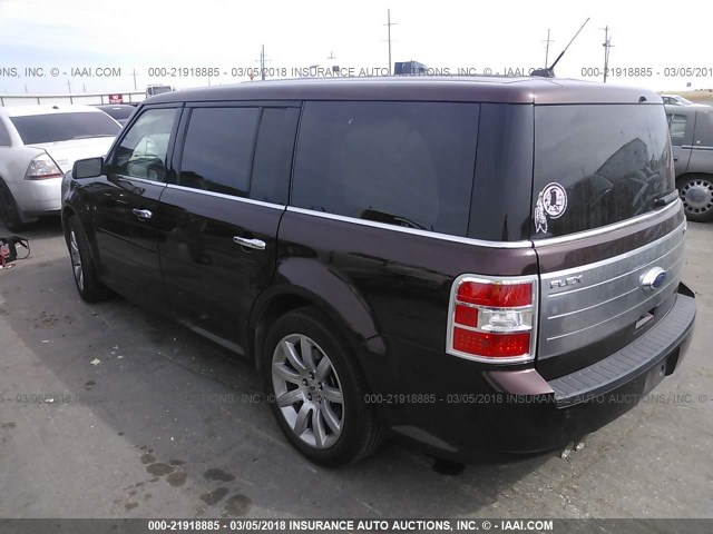 2FMGK5DC7ABA46379 - 2010 FORD FLEX LIMITED MAROON photo 3