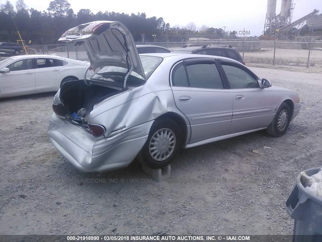 1G4HP54K71U198296 - 2001 BUICK LESABRE CUSTOM SILVER photo 4