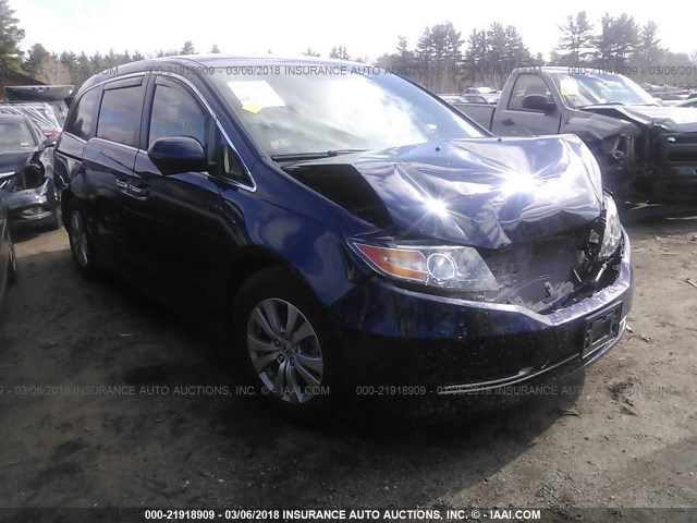 5FNRL5H38GB158141 - 2016 HONDA ODYSSEY SE BLUE photo 1