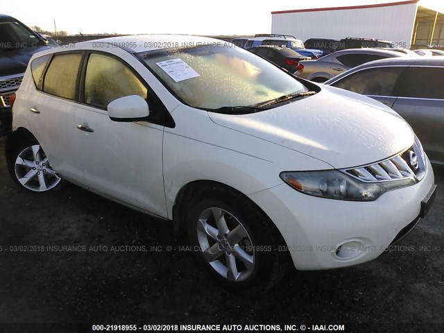 JN8AZ1MU2AW003207 - 2010 NISSAN MURANO S/SL/LE WHITE photo 1