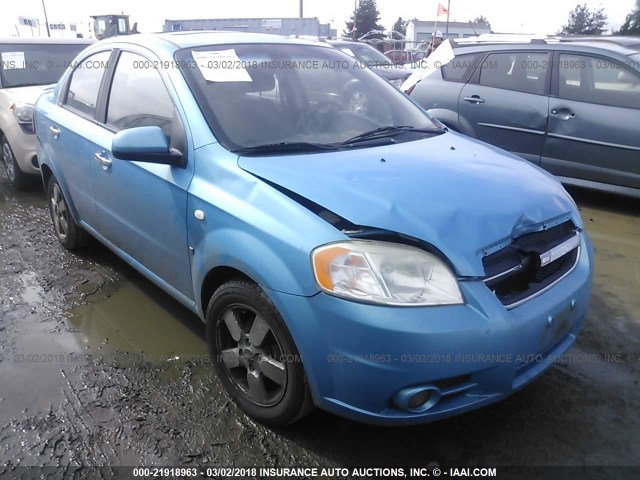 KL1TD56677B141583 - 2007 CHEVROLET AVEO LS BLUE photo 1