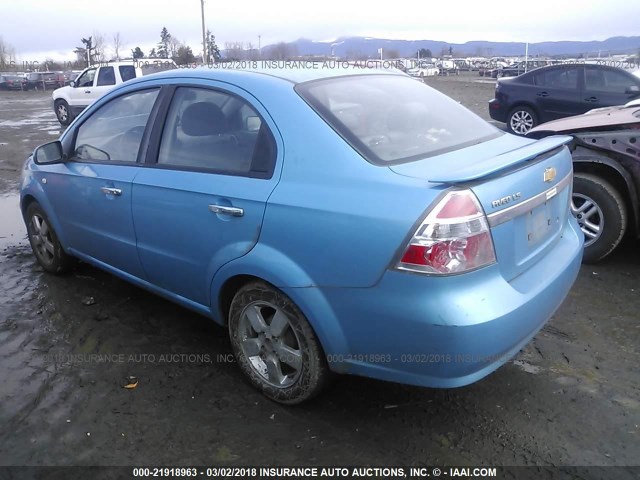KL1TD56677B141583 - 2007 CHEVROLET AVEO LS BLUE photo 3