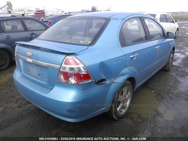 KL1TD56677B141583 - 2007 CHEVROLET AVEO LS BLUE photo 4