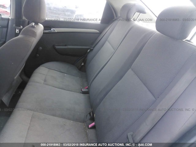 KL1TD56677B141583 - 2007 CHEVROLET AVEO LS BLUE photo 8