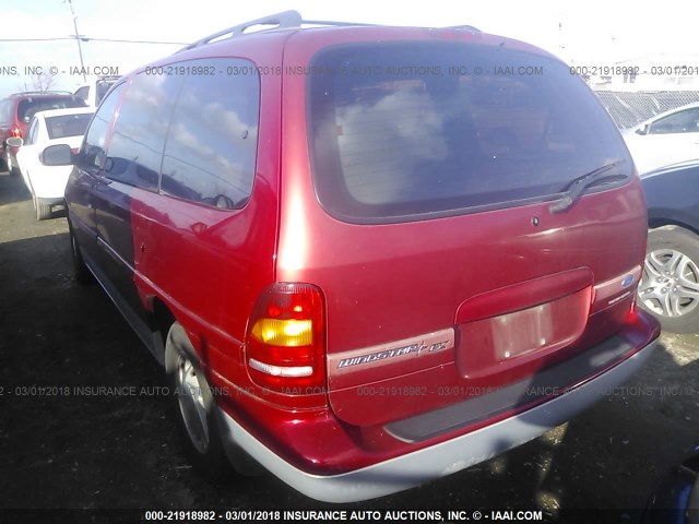 2FMDA5143VBD18421 - 1997 FORD WINDSTAR WAGON RED photo 3