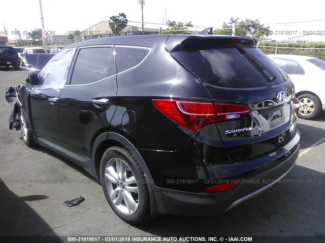 5XYZW3LA1DG089251 - 2013 HYUNDAI SANTA FE SPORT  BLACK photo 3