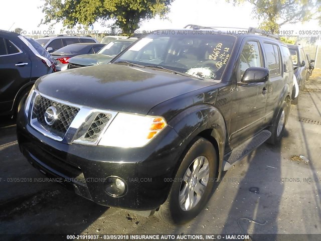 5N1AR18U18C666930 - 2008 NISSAN PATHFINDER S/LE/SE BLACK photo 2