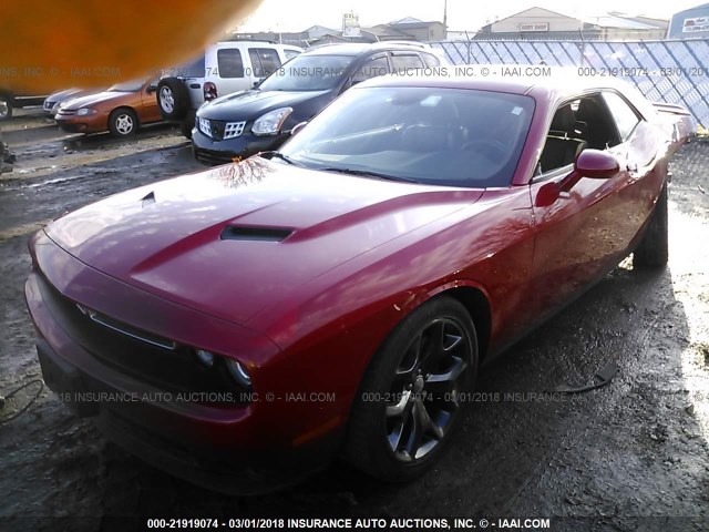 2C3CDZBG8FH835191 - 2015 DODGE CHALLENGER SXT PLUS RED photo 2