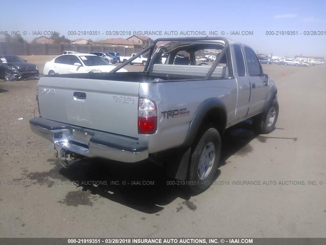 5TESN92N23Z233700 - 2003 TOYOTA TACOMA XTRACAB PRERUNNER ვერცხლისფერი ფოტო 4