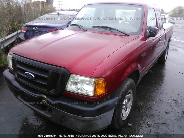 1FTYR14U44PB35992 - 2004 FORD RANGER SUPER CAB RED photo 2