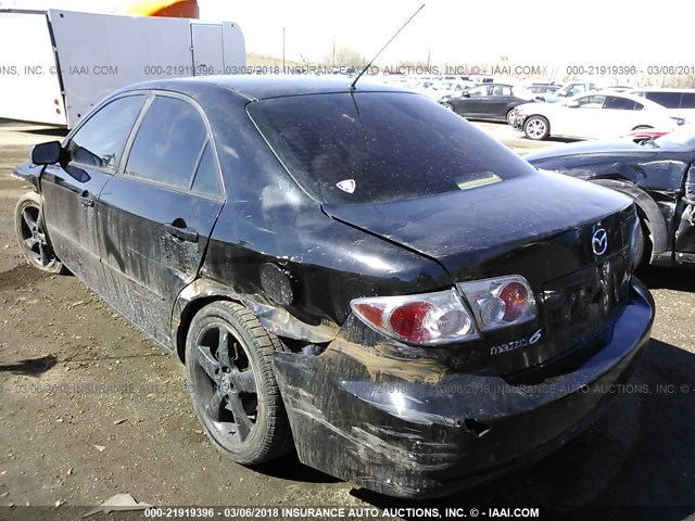 1YVHP80D565M53066 - 2006 MAZDA 6 S BLACK photo 3