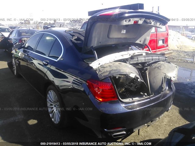 WBAKC6C53CC396287 - 2012 BMW 750 XI BLUE photo 3