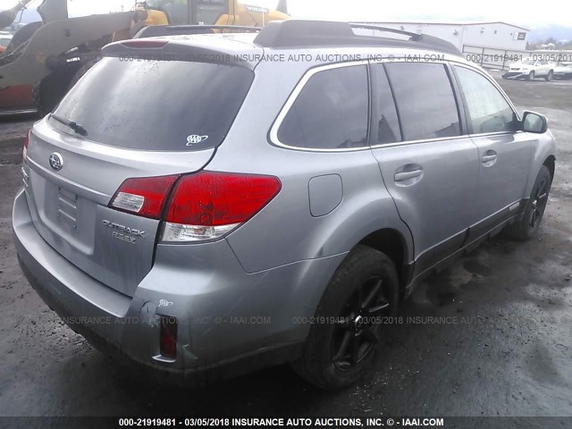 4S4BRBFC0A3372820 - 2010 SUBARU OUTBACK 2.5I PREMIUM GRAY photo 4