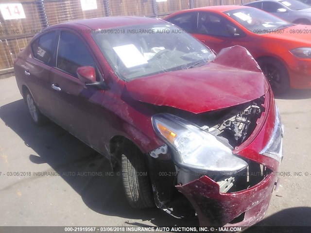 3N1CN7AP1FL800694 - 2015 NISSAN VERSA S/S PLUS/SV/SL RED photo 1