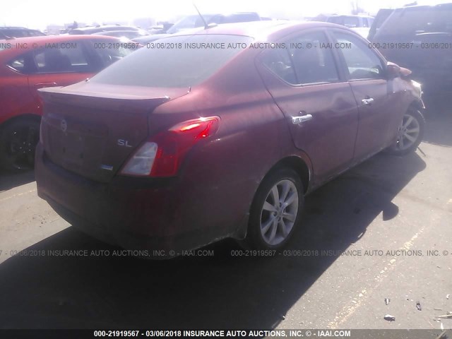 3N1CN7AP1FL800694 - 2015 NISSAN VERSA S/S PLUS/SV/SL RED photo 4