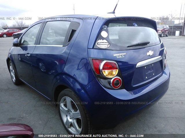 1G1JE6SB9D4182778 - 2013 CHEVROLET SONIC LTZ BLUE photo 3