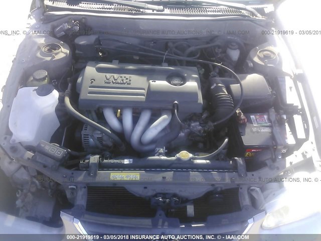 1NXBR12E11Z424628 - 2001 TOYOTA COROLLA CE/LE/S SILVER photo 10